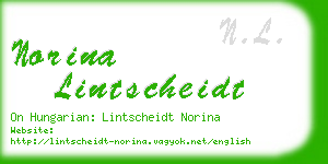 norina lintscheidt business card